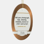 あなたの芸術の楕円形の陶磁器のオーナメントの銅のボーダー セラミックオーナメント (右)