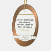 あなたの芸術の楕円形の陶磁器のオーナメントの銅のボーダー セラミックオーナメント (左)