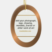 あなたの芸術の楕円形の陶磁器のオーナメントの銅のボーダー セラミックオーナメント (裏面)