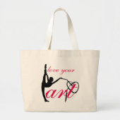"あなたの芸術"の新体操のダンスのBaを愛して下さい ラージトートバッグ (正面)