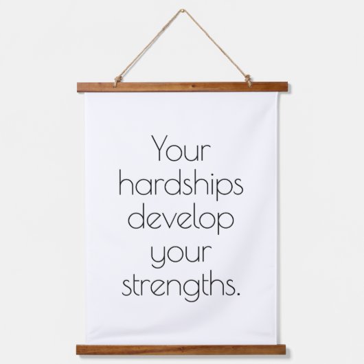 あなたの苦難の木材の上の壁のタペストリー 吊り下げ型タペストリー (正面)