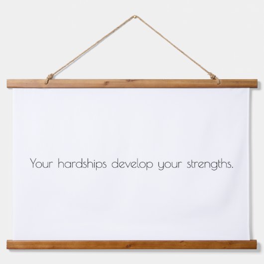 あなたの苦難の木材の上の壁のタペストリー 吊り下げ型タペストリー (正面)