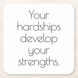 あなたの苦難紙コースター スクエアペーパーコースター