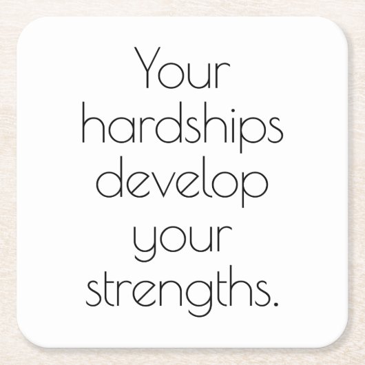 あなたの苦難紙コースター スクエアペーパーコースター (正面)