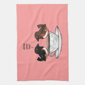 あなたの茶を飲んで下さい! キッチンタオル (縦)