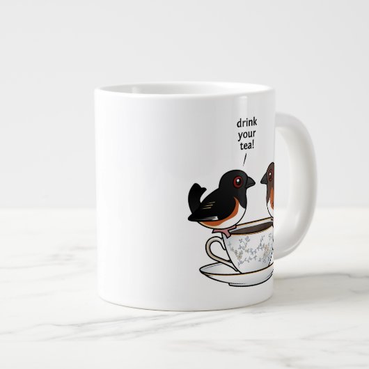 あなたの茶を飲んで下さい! ジャンボコーヒーマグカップ (正面右)