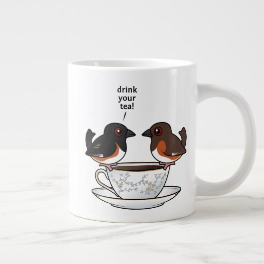 あなたの茶を飲んで下さい! ジャンボコーヒーマグカップ (右)