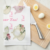 あなたの茶ティーポットのふきんを楽しんで下さい キッチンタオル (四つ折り)