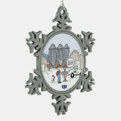 あなたの草を刈る スノーフレークピューターオーナメント (左)