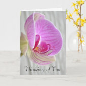 あなたの蘭の花に考えることは梳きます カード (黄色い花)