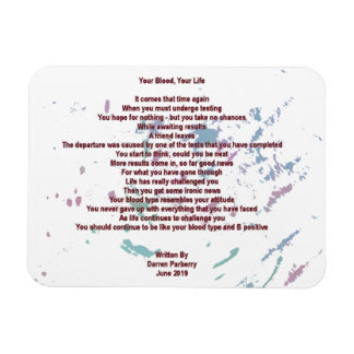 あなたの血液、あなたの人生7 cm x 10 cmフレキシブル磁石 マグネット