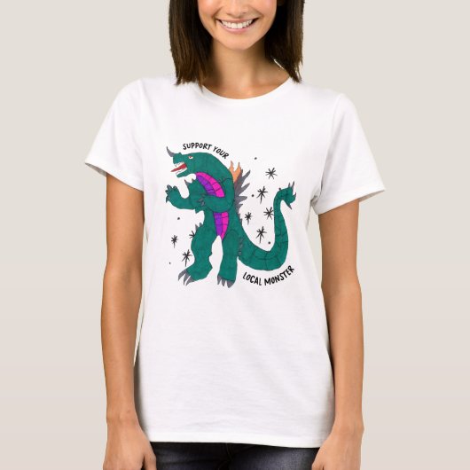 "あなたの街のモンスターを応援しよう" Tシャツ (正面)