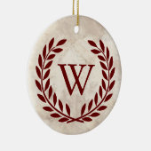 あなたの装飾的なモノグラムを作成して下さい セラミックオーナメント (右)