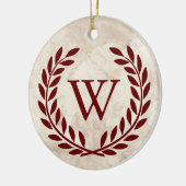 あなたの装飾的なモノグラムを作成して下さい セラミックオーナメント (左)