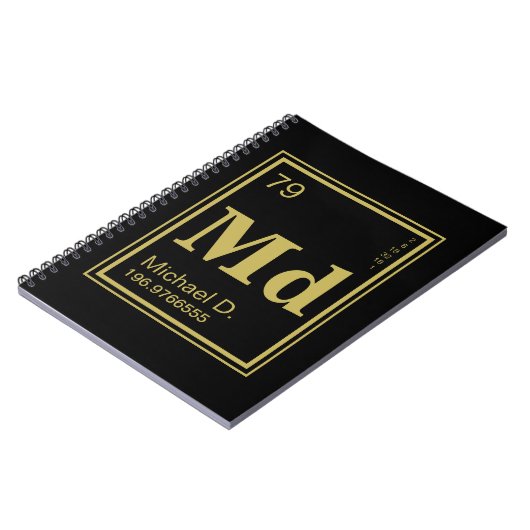 あなたの要素! 名前をカスタムするの周期表 ノートブック (左側)