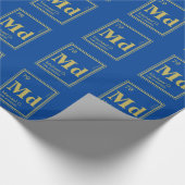 あなたの要素! 名前をカスタムするの周期表 ラッピングペーパー (角)