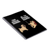 あなたの規則的な祖母を私に赤毛のおばあちゃんパグ ノートブック (右側)