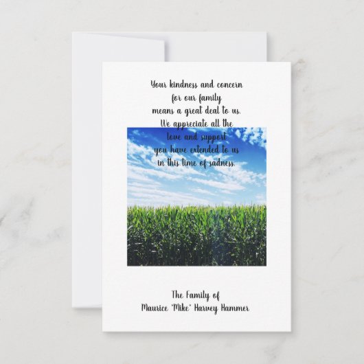 あなたの親切さをありがとう サンキューカード (正面)