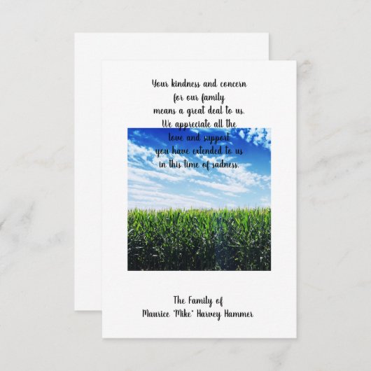 あなたの親切さをありがとう サンキューカード (正面/裏面)