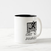 あなたの角度にオンホッケーのゴールキーパーのマグを得て下さい ツートーンマグカップ (正面右)