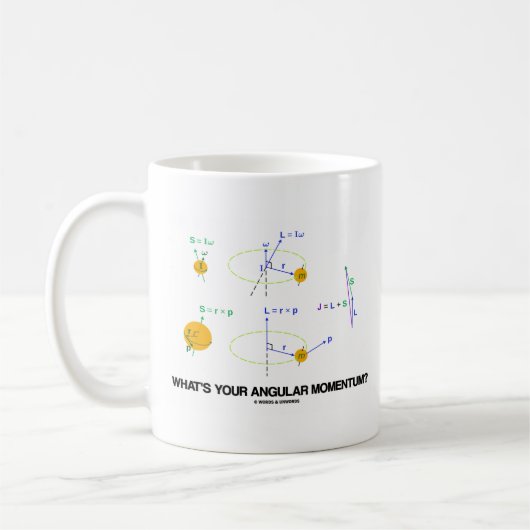 あなたの角運動量は?(物理図) コーヒーマグカップ (左)