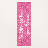 あなたの言い訳のピンクの続編よりも強く ヨガマット (正面)