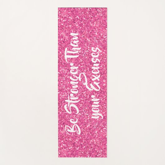 あなたの言い訳のピンクの続編よりも強く ヨガマット (正面)