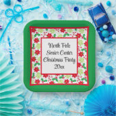 あなたの言葉はパーソナライズされたクリスマスパーティー赤と緑 ペーパープレート (パーティー)