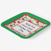 あなたの言葉はパーソナライズされたクリスマスパーティー赤と緑 ペーパープレート (傾斜あり)