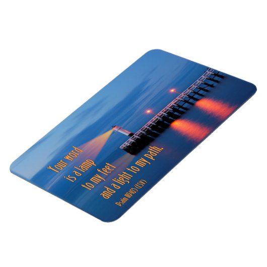 あなたの言葉は軽い詩篇である119:105聖書の聖句 マグネット (左側)