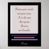 あなたの言葉を上げる – アートプリント- Rumi引用文 ポスター (正面)