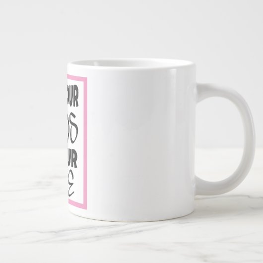 あなたの言葉を立ち上げるやる気を起こさせる引用文専門マグカップ ジャンボコーヒーマグカップ (右)