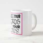 あなたの言葉を立ち上げるやる気を起こさせる引用文専門マグカップ ジャンボコーヒーマグカップ (正面右)