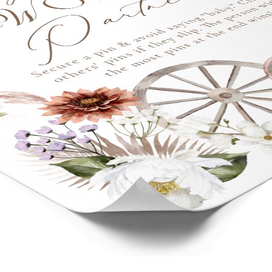 あなたの言葉を見るパートナー野生の西部の赤ちゃんシャワー ポスター (角)