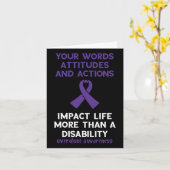 あなたの言葉態度アクション紫リボン過剰摂取 カード (黄色い花)