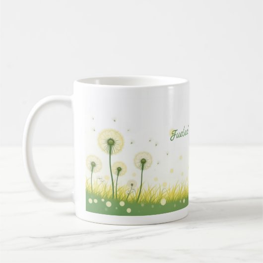 [あなたの言葉] – 編集可能な引用文コーヒーマグ コーヒーマグカップ (左)