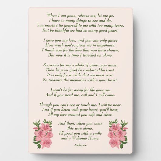 あなたの記憶の中のハート フォトプラーク (正面)