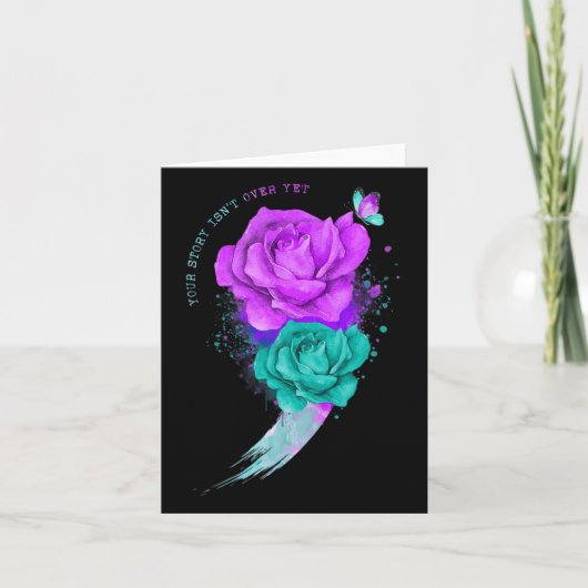 あなたの話はまだ終わっていないセミコロン自殺のpreven カード (正面)