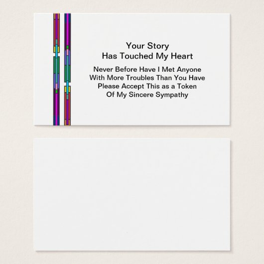あなたの話は私のハートに触れた – 共感書 (正面&裏面)
