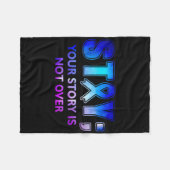 あなたの話を続けなさい精神的な健康上の注意を待つ フリースブランケット (正面(横))