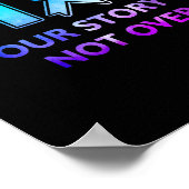 あなたの話を続けなさい精神的な健康上の注意を待つ ポスター (角)