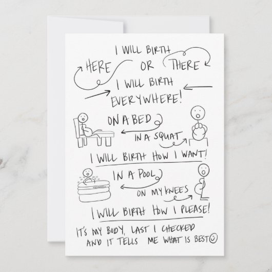 あなたの誕生あなたの方法挨拶状 サンキューカード (正面)