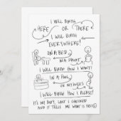 あなたの誕生あなたの方法挨拶状 サンキューカード (正面/裏面)