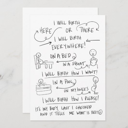 あなたの誕生あなたの方法挨拶状 サンキューカード (正面/裏面)