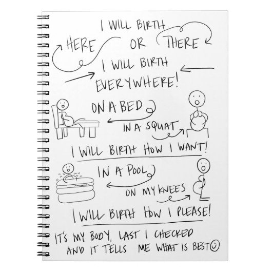 あなたの誕生あなたの方法螺線形ノート ノートブック (正面)