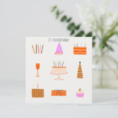 あなたの誕生日かわいい予測できなスケッチミニマル カード (スタンド正面)