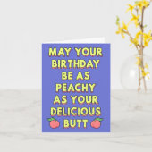 あなたの誕生日があなたのお尻と同じくらい平和でありますように カード (黄色い花)