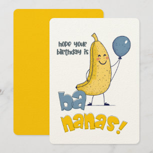 あなたの誕生日がバナナだ! むき出しの日 招待状