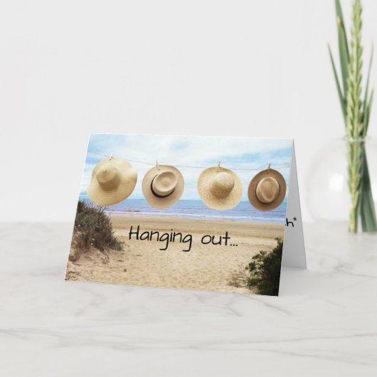あなたの誕生日がビーチの一日のようになることを願う カード (正面)