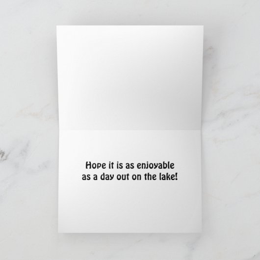 あなたの誕生日が湖での1日のようであれば幸いです カード (内部)